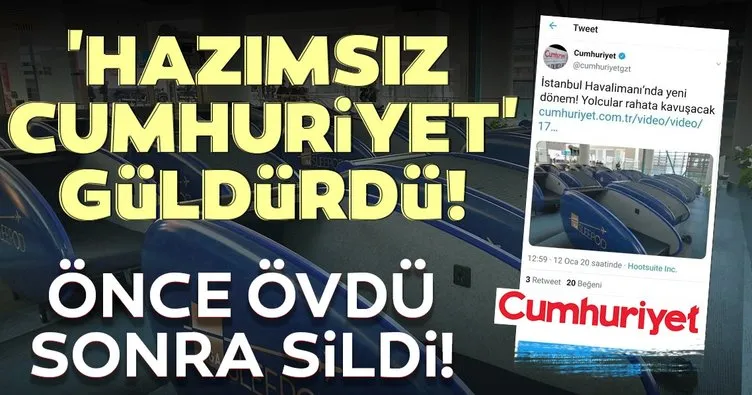 İstanbul Havalimanı’ndaki yeni hizmeti öven Cumhuriyet Gazetesi paylaşımını sildi