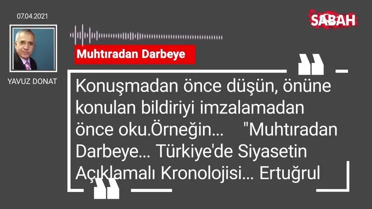 Yavuz Donat | Muhtıradan Darbeye