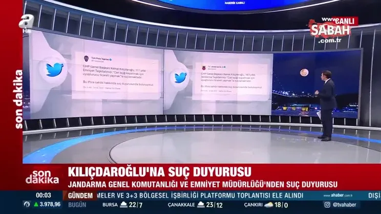 SON DAKİKA HABERİ | EGM ve Jandarma Teşkilatı'ndan CHP lideri Kemal Kılıçdaroğlu'na suç duyurusu | Video