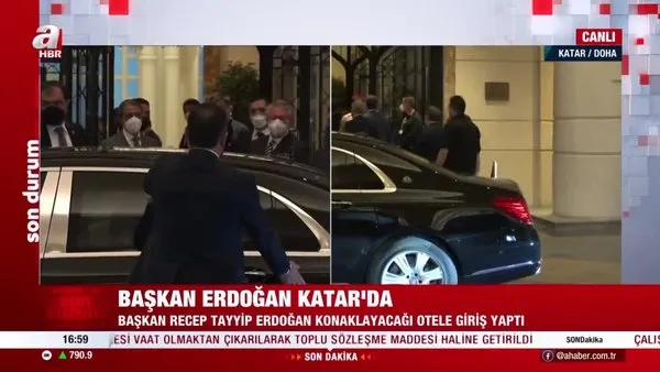 SON DAKİKA: Cumhurbaşkanı Erdoğan Katar'da | Video