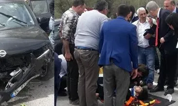 Kazada yaralananlara ilk müdahaleyi Sağlık Bakanı yaptı
