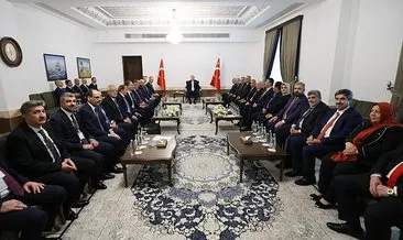 Başkan Erdoğan, Bağdat’ta Irak Türkmen toplumu temsilcilerini kabul etti.