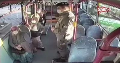 80 yaşındaki kadın yasağa rağmen halk otobüsüne bindi, inmemek için böyle direndi | Video
