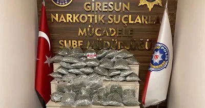 Giresun'da durdurulan araçta 55 kilogram 789 gram sentetik uyuşturucu çıktı #giresun