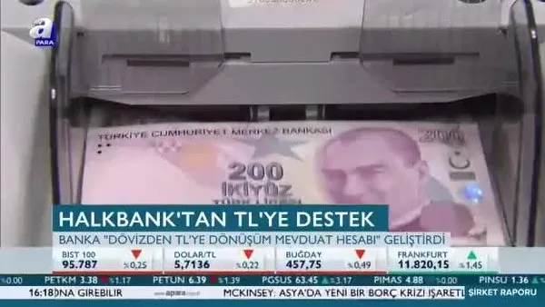 Halkbank'tan TL'ye destek