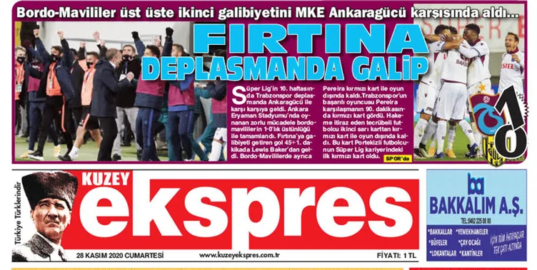 Trabzon yerel basınında galibiyet sevinci: O ne füzeydi öyle!”