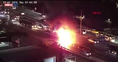 Eyüpsultan’da hareket halindeki TIR alev alev yandı | Video