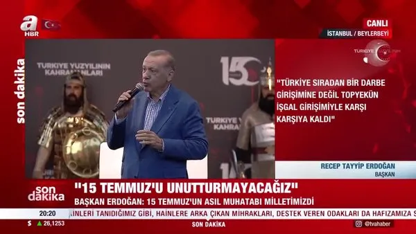 SON DAKİKA | Başkan Erdoğan Beylerbeyi'nde 15 Temmuz programında konuştu: 70 yıl da geçse unutturmayız | Video