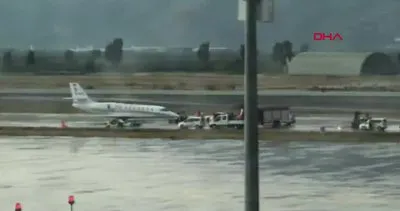 Özel uçak pistten çıktı! Havalimanı uçuşlara kapatıldı