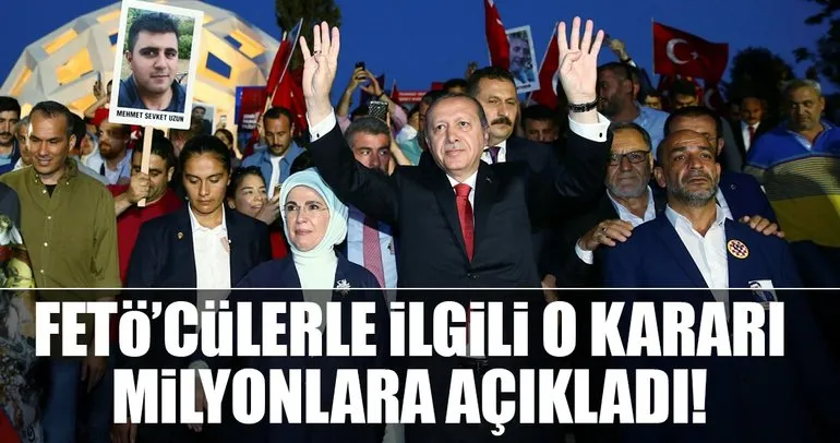 Cumhurbaşkanı Erdoğan:  Tek tip elbise ile mahkemelere çıkaracağız