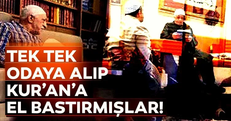 Kur’an-ı Kerim’e el bastırıp soruları göstermişler