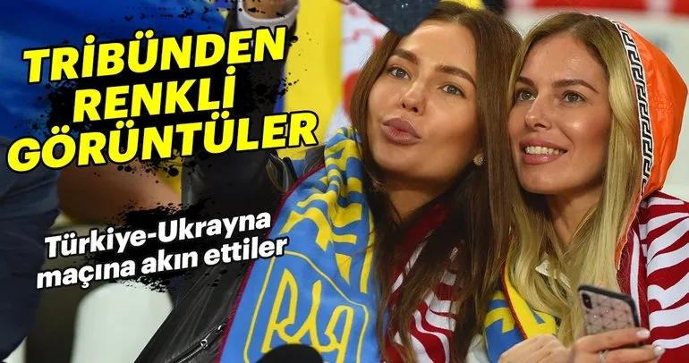 Türkiye-Ukrayna maçından tribün manzaraları