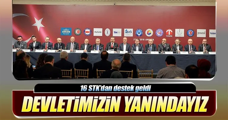 Devletin yanındayız