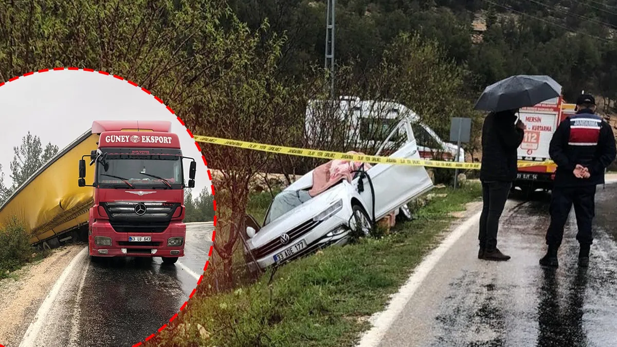 Mersin’de acı kaza! Tır ile otomobil kafa kafaya çarpıştı: 1 ölü 2 yaralı! Mersin’de acı kaza! Tır ile otomobil kafa kafaya çarpıştı: 1 ölü 2 yaralı!