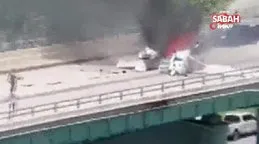 ABD’de korkunç olay! Uçak köprüye düştü! Yaralılar var