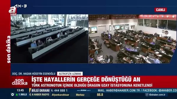 Türk bayrağı artık uzayda! Alper Gezeravcı'nın içinde olduğu Dragon uzay istasyonuna kenetlendi | Video