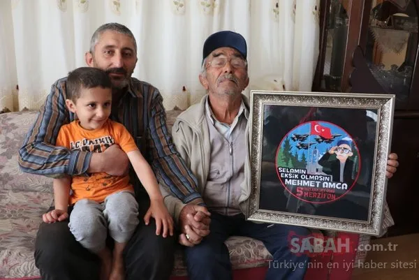 Merzifon'da 25 yıldır Mehmetçiği selamlayan Mehmet amcayı gururlandıran arma