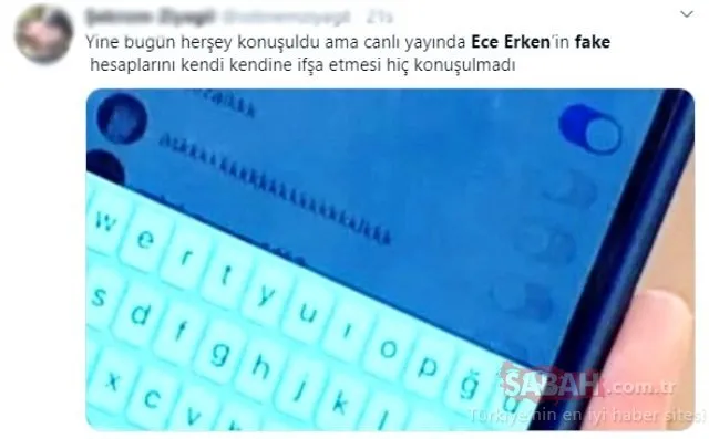 Ece Erken’in sosyal medya hesapları ifşa oldu! Ece Erken’in Instagram ile imtihanı devam ediyor!