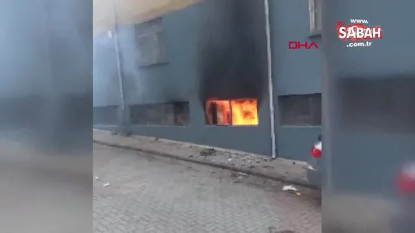 Bayrampaşa'da marangoz atölyesinde korkutan yangın | Video