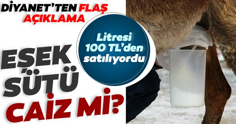 Son dakika haberi: Diyanet İşleri Başkanlığı’ndan eşek sütü fetvası: Caiz mi?