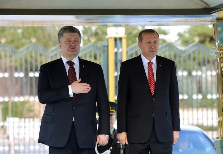 CumhurbaşkanI Erdoğan Ukrayna Cumhurbaşkanı Proşonko ile görüştü