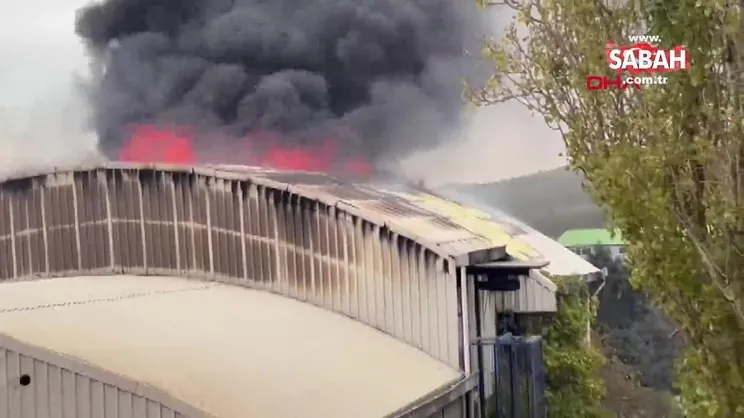 Arnavutköy'de fabrika yangını! | Video