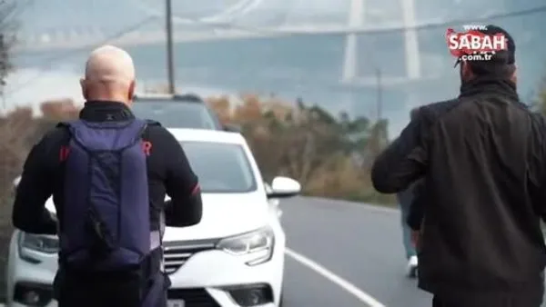 Yavuz Sultan Selim Köprüsü'nde paraşütle atlamak isteyen Namık Ekin'in yeni rekoru polise takıldı | Video