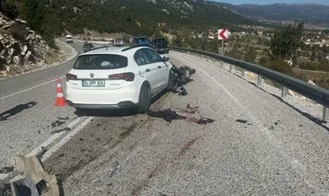 Motosiklet sürücüsünün öldüğü kaza, kask kamerasında #mugla
