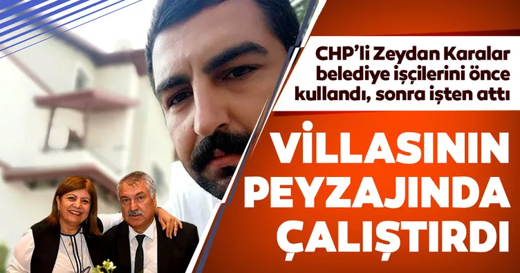Villa peyzajında çalıştırdı kovdu