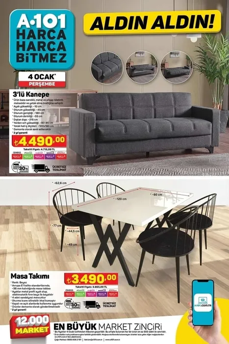 A101 AKTÜEL KATALOĞU 4 OCAK: Yeni yılın ilk indirimleri sayfa sayfa yayında! Bu Perşembe A101 aktüel ürünler kataloğunda neler var?