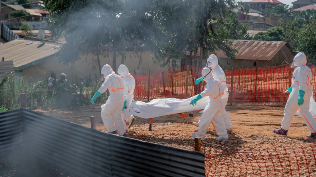 Kongo Demokratik Cumhuriyeti'nde Ebola salgınıyla ilgili bir görsel.