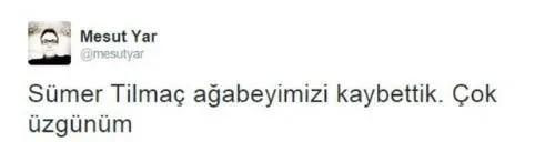 Ünlü isimlerin Sümer Tilmaç mesajları