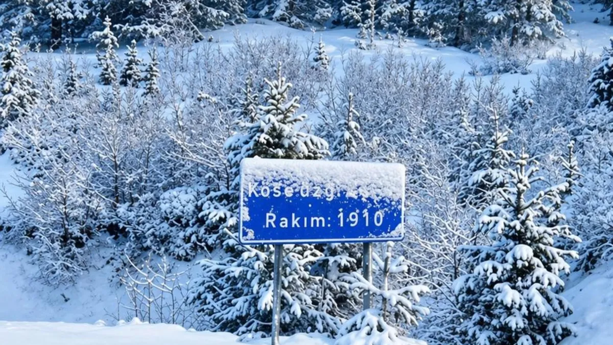 Köse Dağı beyaza büründü: Nisan ortasında kar esareti!