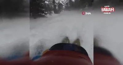 Snowboard yaparken çığa yakalandı | Video