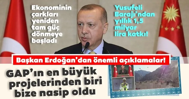 Yusufeli Barajı’nda tarihi gün! Başkan Erdoğan’dan önemli açıklamalar...