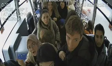 İETT otobüsünde biber gazı sıktı! İki kadının tartışması kamerada