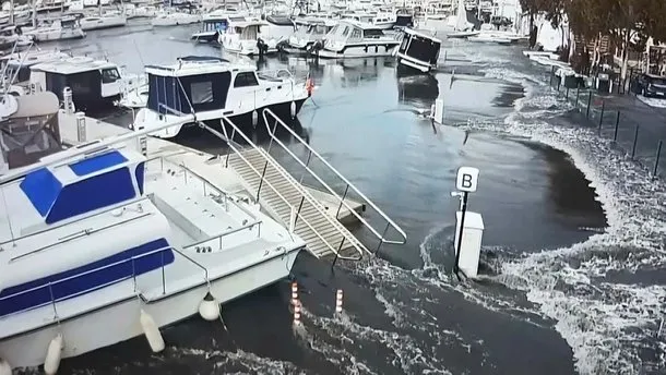 Son Dakika Izmir Deki Tsunaminin Yeni Goruntuleri Ortaya Cikti Son Dakika Haberler