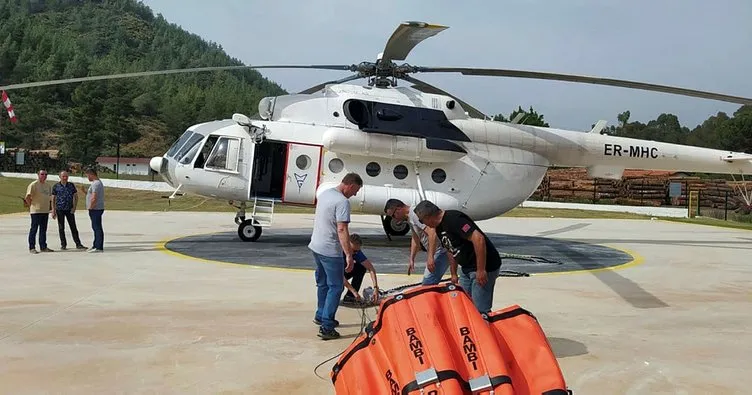 Muğla’nın ilk yangın söndürme helikopteri Marmaris’te konuşlandı