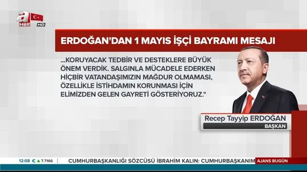 Son dakika: Cumhurbaşkanı Erdoğan'dan 1 Mayıs İşçi Bayramı mesajı (1 Mayıs 2020 Cuma) | Video