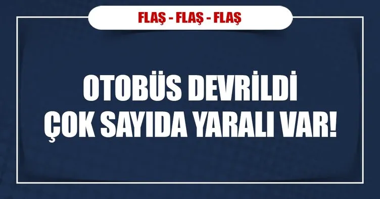 Kayseri’de otobüs devrildi: 26 yaralı