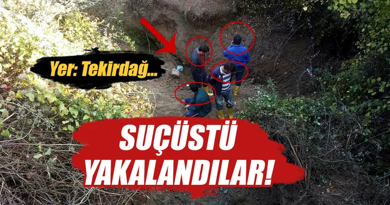 Kaçak kazıya suçüstü: 6 gözaltı