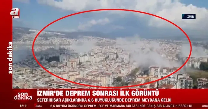 Son dakika! İzmir’deki 6,6 büyüklüğündeki deprem anı kamerada | Video