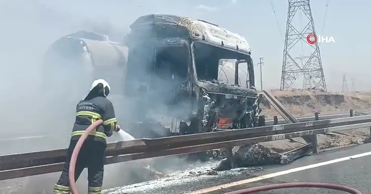 Mardin’de tırda çıkan yangın söndürüldü