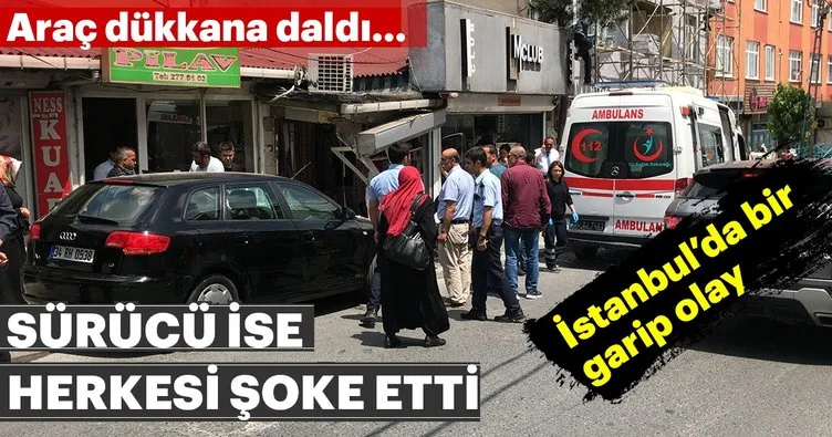 İstanbul’da otomobil dükkana daldı