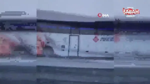 Kars'taki otobüs kazasının görüntüleri ortaya çıktı! 2 ölü, 8 yaralı