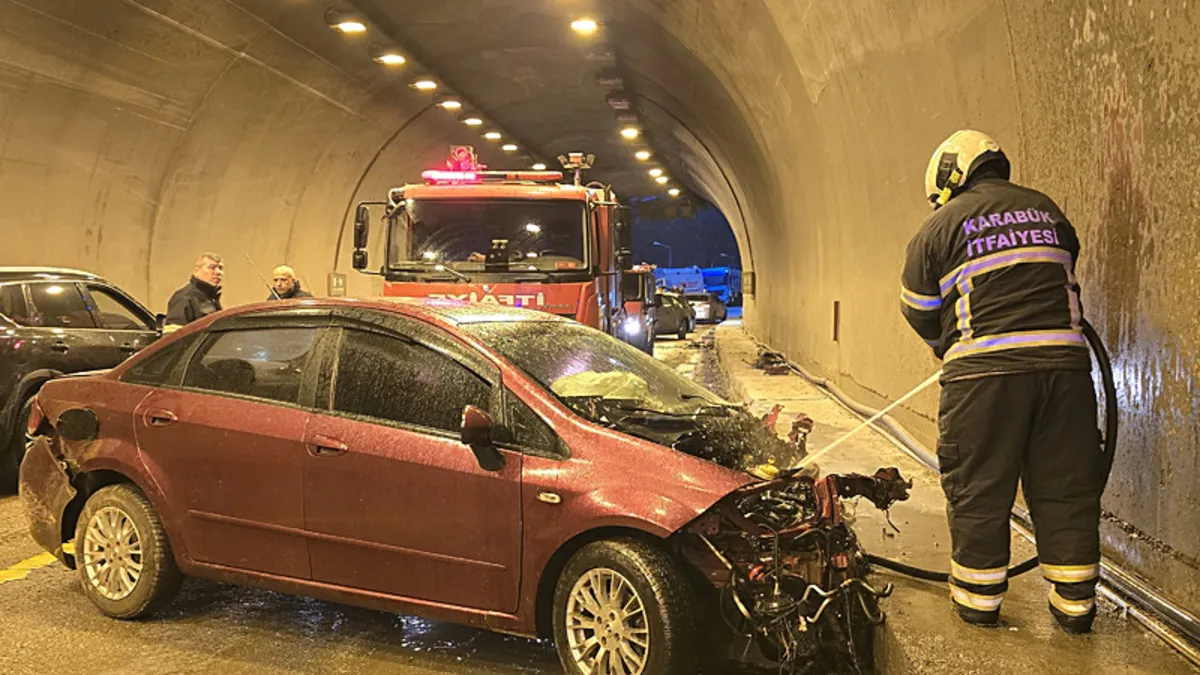 Tünel girişinde kaza: 7 kişi yaralandı! Tünel girişinde kaza: 7 kişi yaralandı!