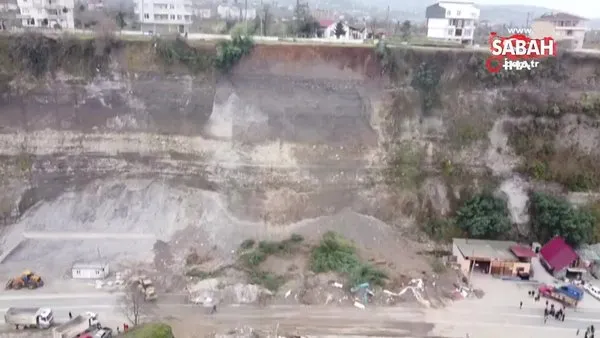 Rize'deki heyelanda meydana gelen hasarın boyutu böyle görüntülendi | Video