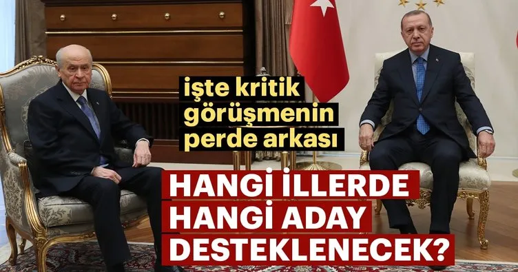 Son dakika: Erdoğan-Bahçeli görüşmesinin perde arkası... AK Parti hangi illerde MHP adayını destekleyecek?