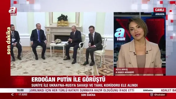 Son Dakika: Başkan Erdoğan, Rusya Devlet Başkanı Putin ile görüştü | Video