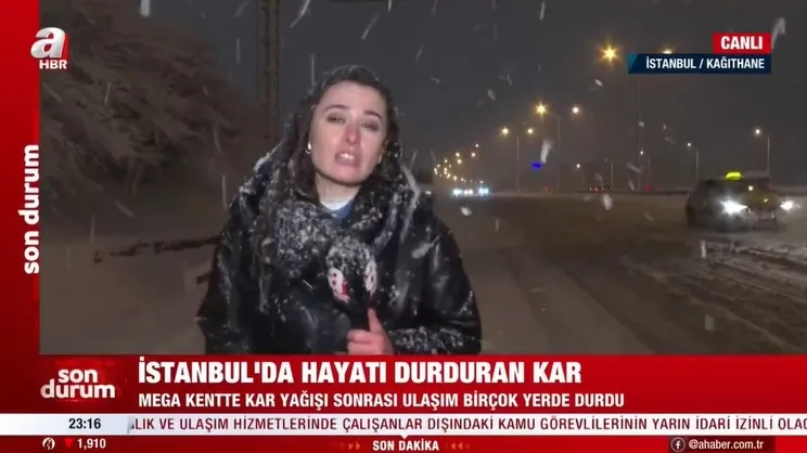 İstanbul’da hayatı durduran kar! Kar İstanbul’u teslim aldı | Video